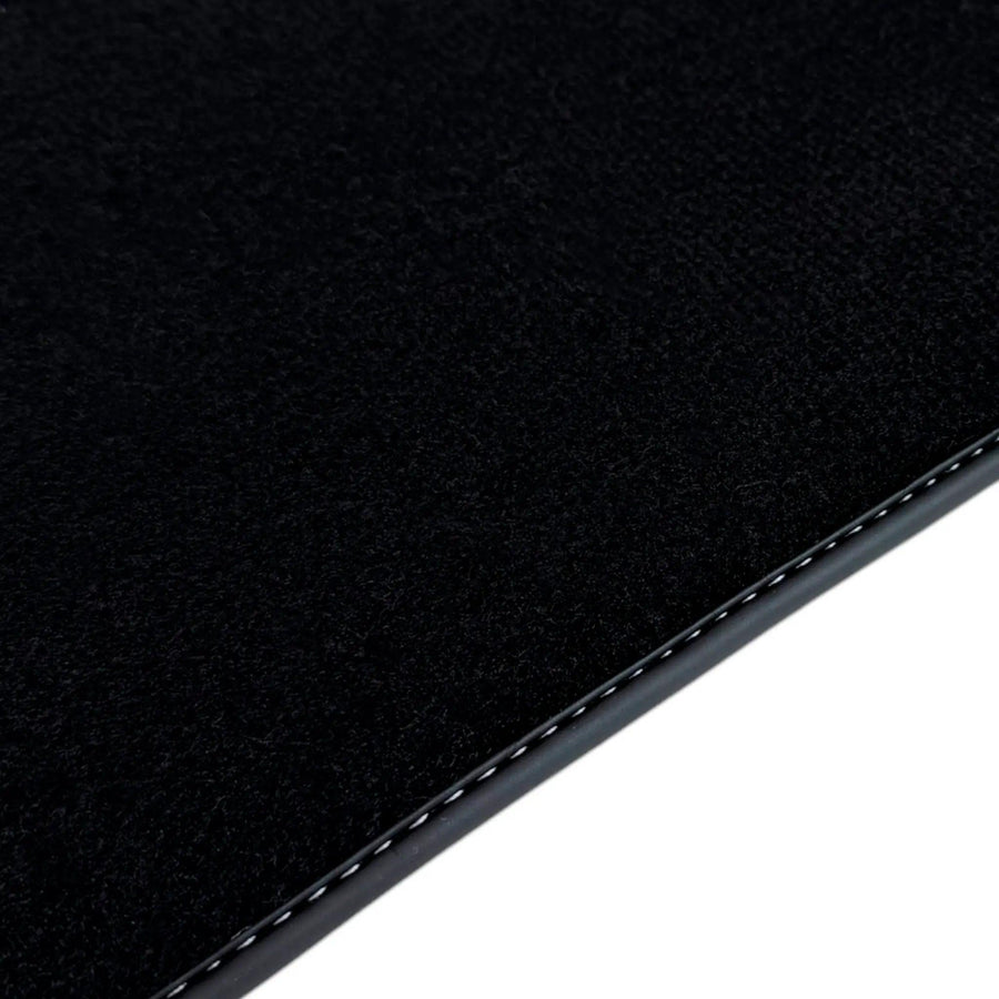 Black Floor Mats for BMW Gran Tourer F46 (2015-2022) 7 Seats with Gray Leather Borders