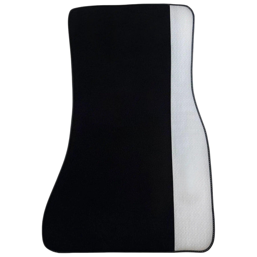 Black Floor Mats for BMW Gran Tourer F46 (2015-2022) 7 Seats with Gray Leather Borders
