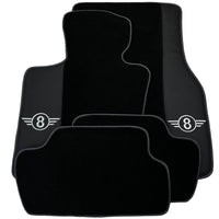 Black Floor Mats for Mini Cabrio F57 Convertible (2016-2023) with Gray Trim - AutoWin