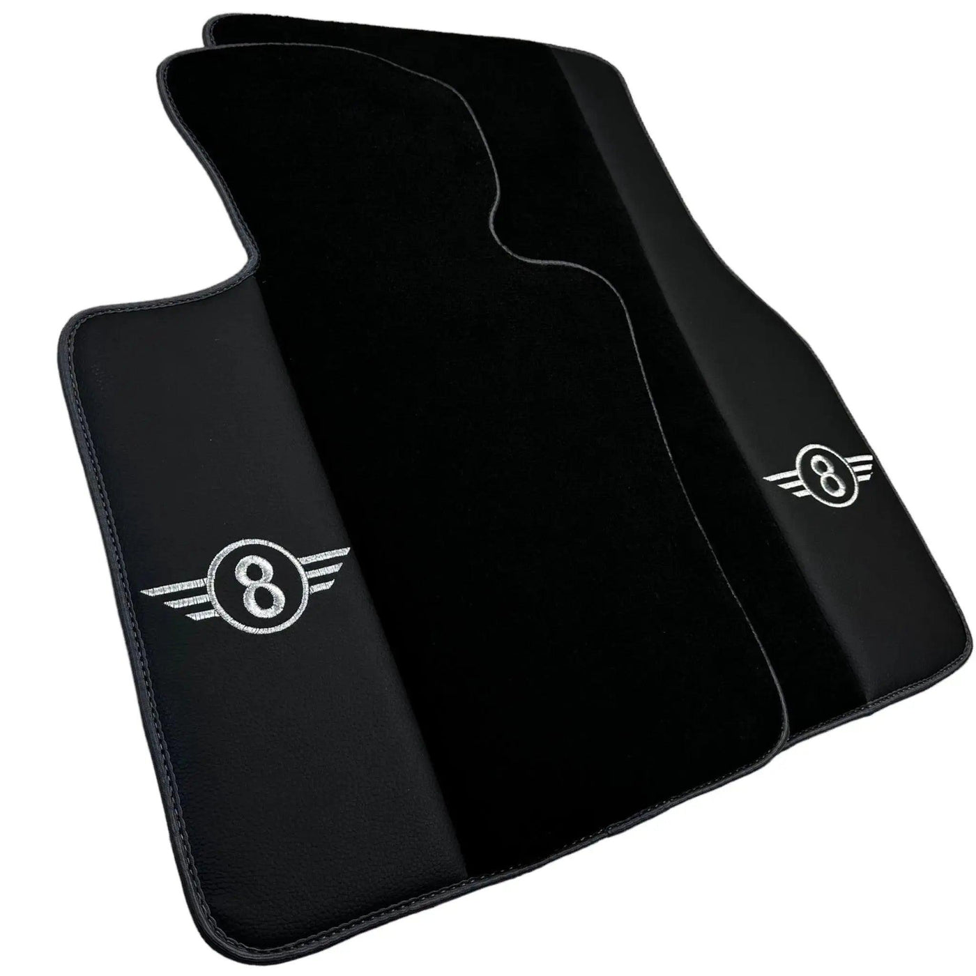 Black Floor Mats for Mini Cabrio R52 Convertible (2004-2009) with Gray Trim - AutoWin