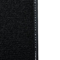 Black Floor Mats for Mini Cabrio R52 Convertible (2004-2009) with Leather - AutoWin