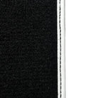 Black Floor Mats for Mini Cabrio R52 Convertible (2004-2009) with Leather | White Trim - AutoWin