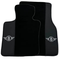 Black Floor Mats for Mini Clubman F54 (2015-2019) with Leather - AutoWin