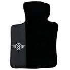 Black Floor Mats for Mini Countryman F60 Hybrid (2020-2023) with Leather - AutoWin