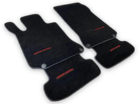 Black Leather Floor Mats For Mercedes Benz GLK-Class X204 (2012-2015) | ER56 Design - AutoWin