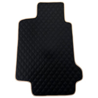 Black Stitched Leather Floor Mats for Maserati GranCabrio Sport (2011-2019) | Beige Trim - AutoWin