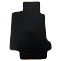 Black Stitched Leather Floor Mats for Maserati GranTurismo MC (2009-2010) | Beige Trim - AutoWin
