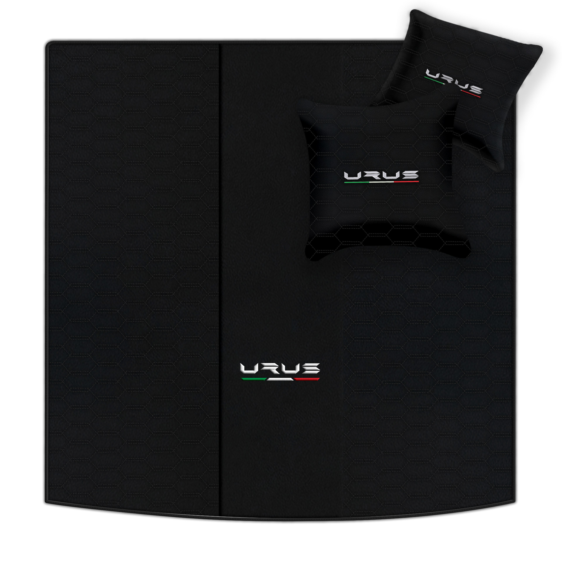 Tapis de voiture beige pour Lamborghini Urus Performante en cuir carboné - AutoWin.EU