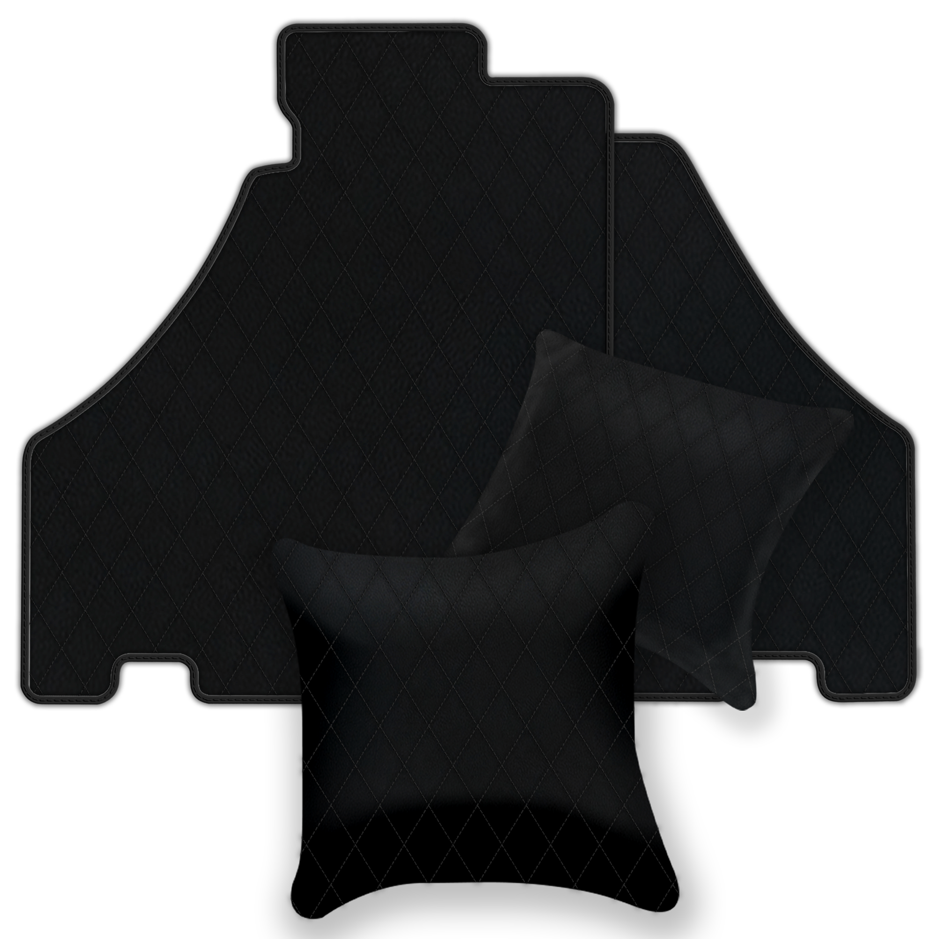 Black Leather Floor Mats for Ferrari 458 GT2 (2012-2015) | AW1 Design