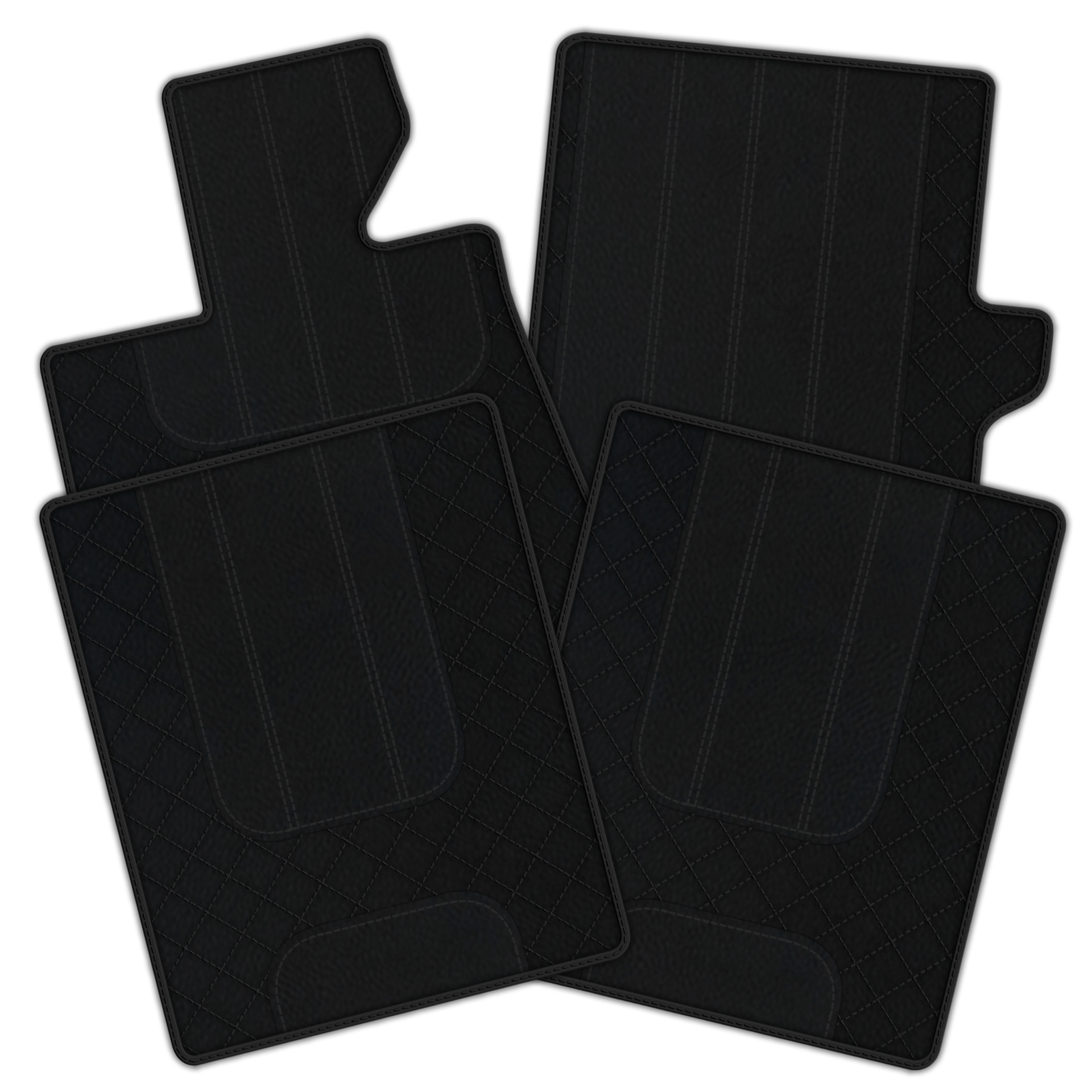 Black Leather Floor Mats for Bentley Bentayga (2015-2023) | AW1 Design