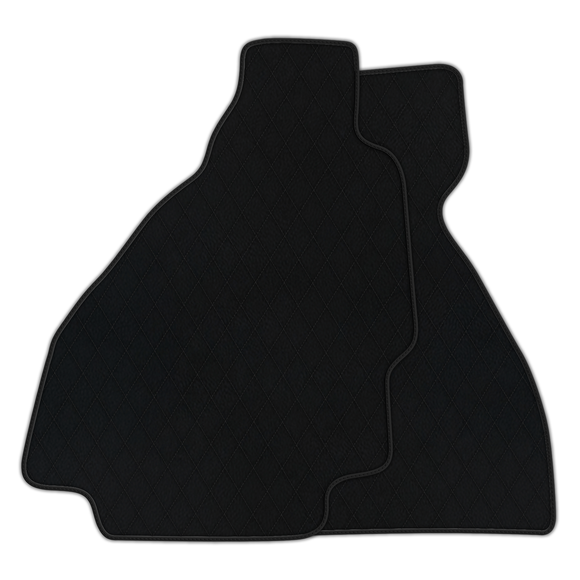 Premium Black Leather Floor Mats for Ferrari Enzo (2002-2004)