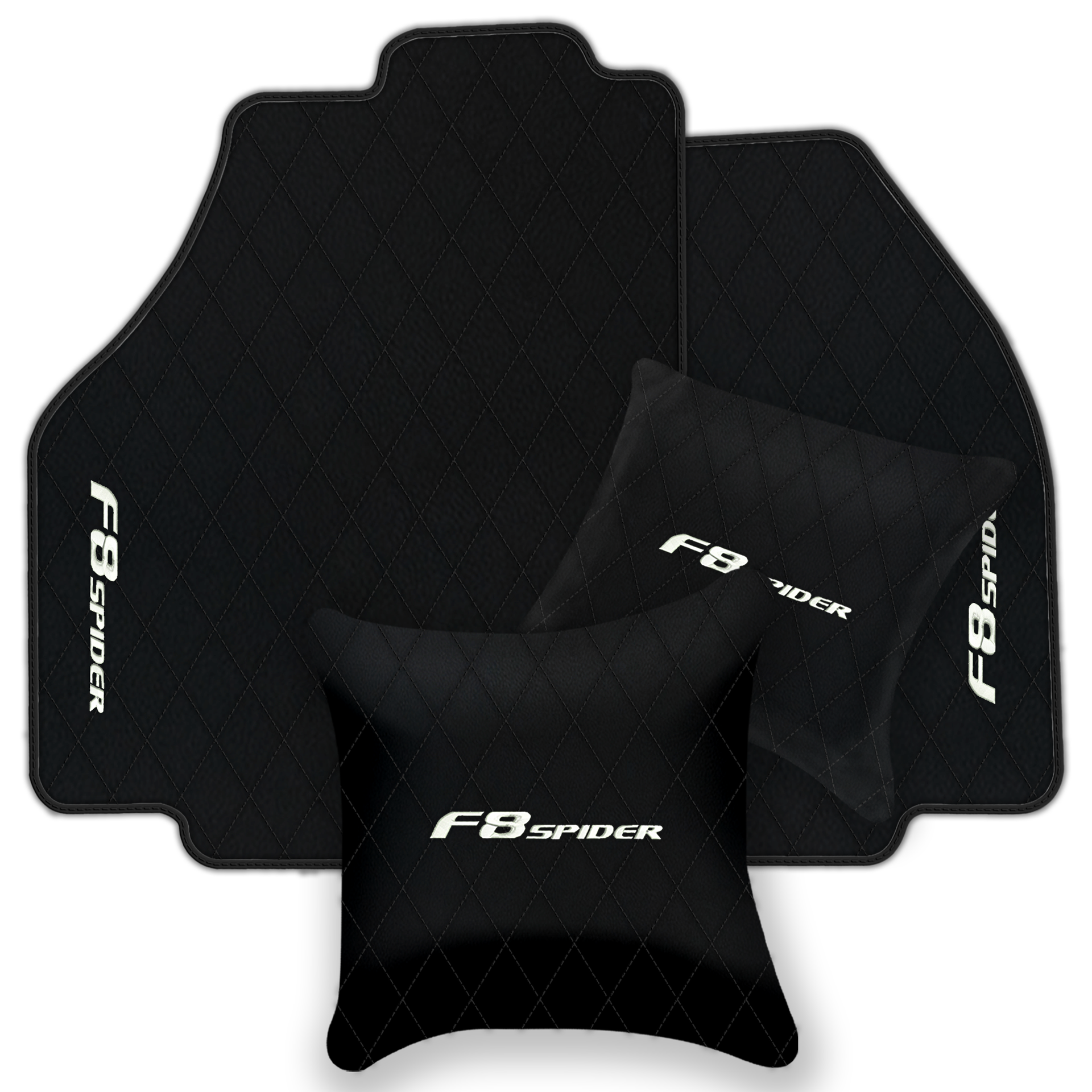 Premium Black Leather Floor Mats for Ferrari 456 (1992-2003)
