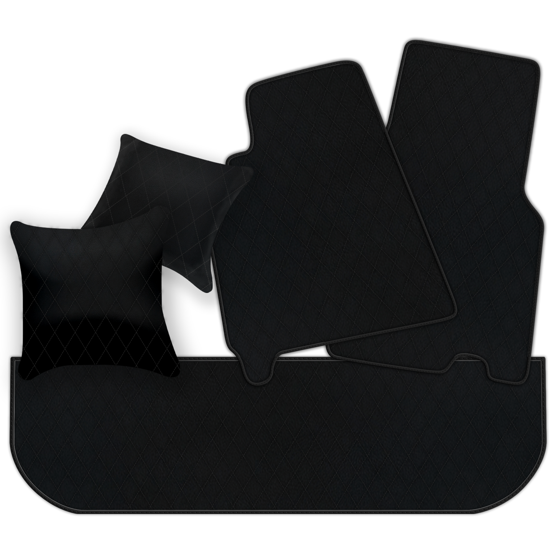 Customizable Leather Floor Mats with Hex Pattern for Ferrari 550 Maranello (1996-2002) - AutoWin