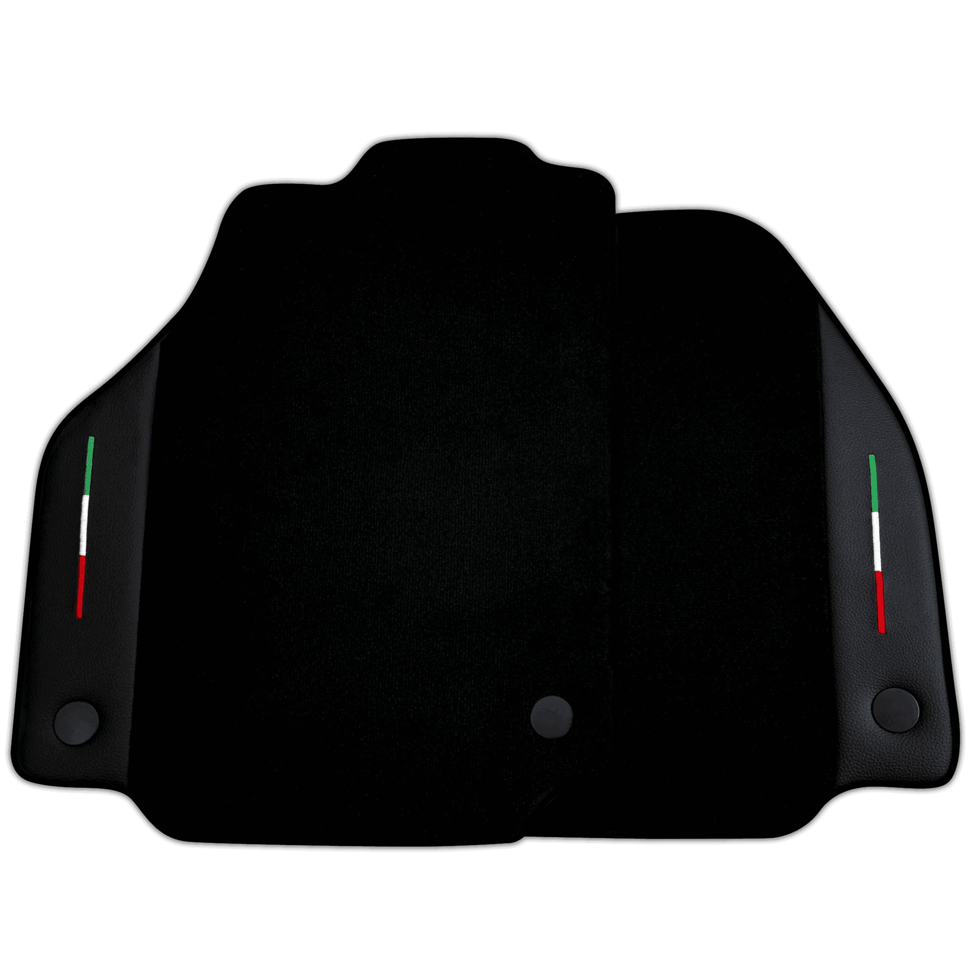 Black Floor Mats for Ferrari 488 Spider (2016-2022) with Leather | Various Trim Colors