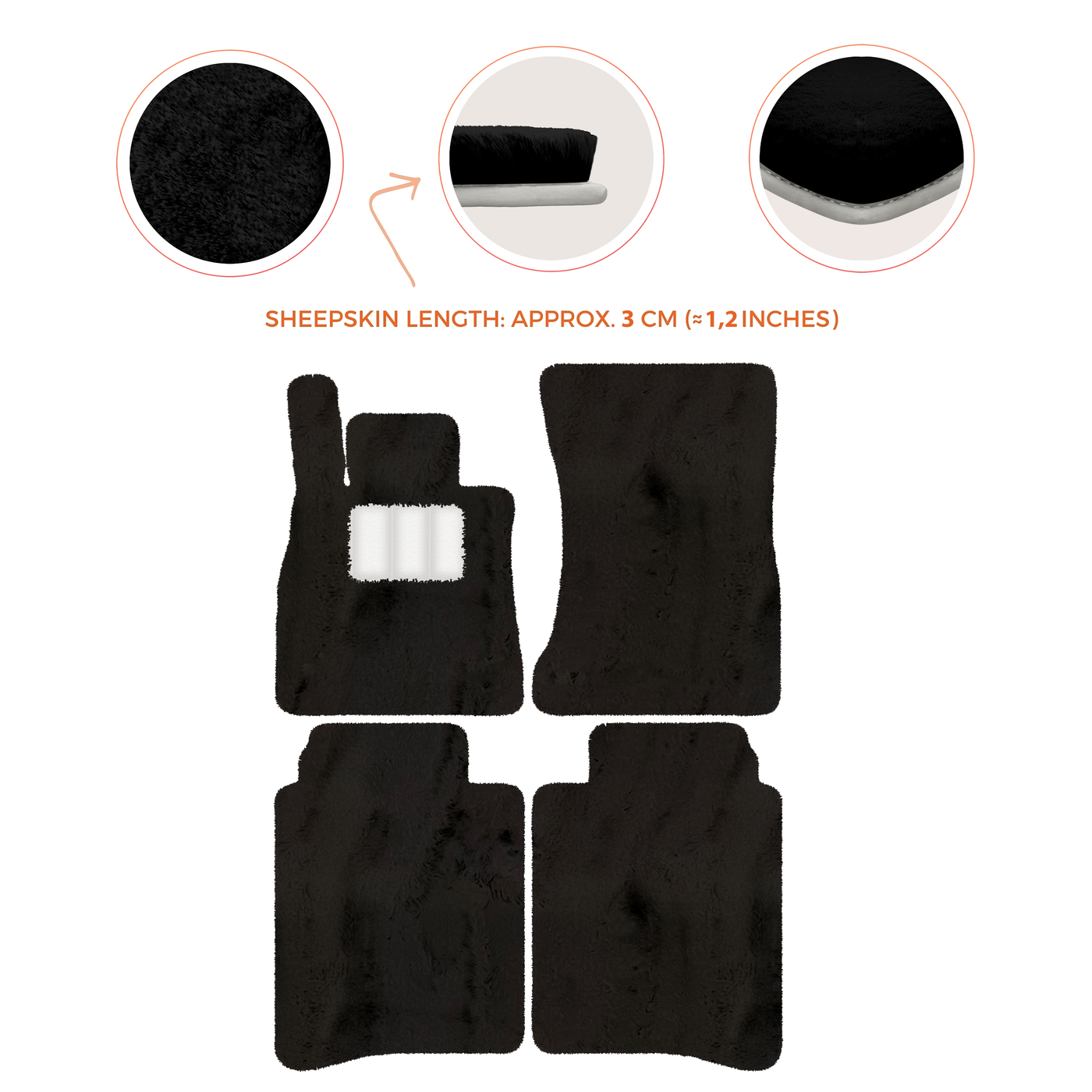 Luxury Sheepskin Floor Mats for Mercedes-Benz S-Class X222 | 2015-2021