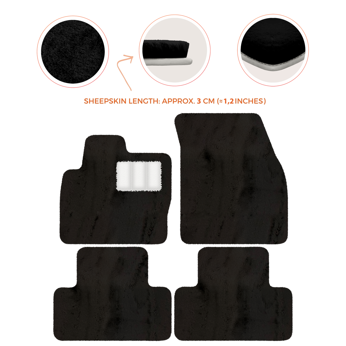 Premium Sheepskin Floor Mats for Range Rover Vehicles (2012-2022)