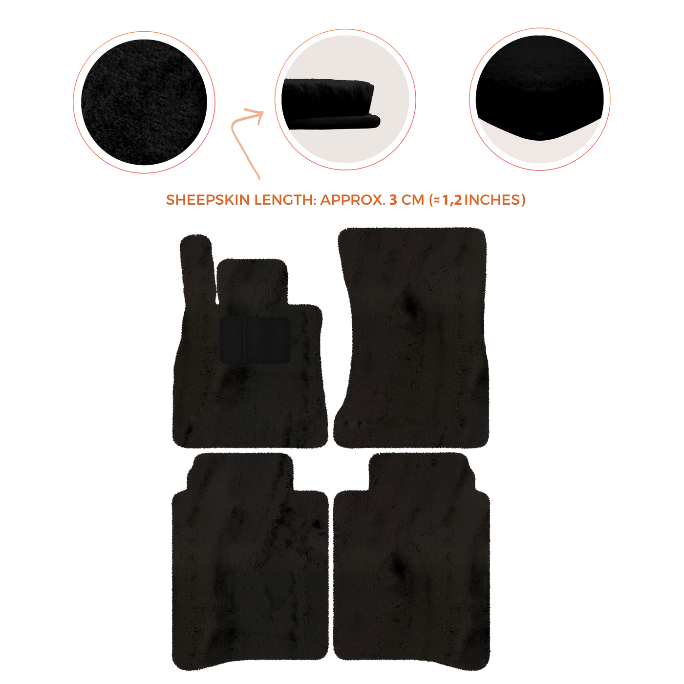 Luxury Sheepskin Floor Mats for Mercedes-Benz S-Class X222 | 2015-2021