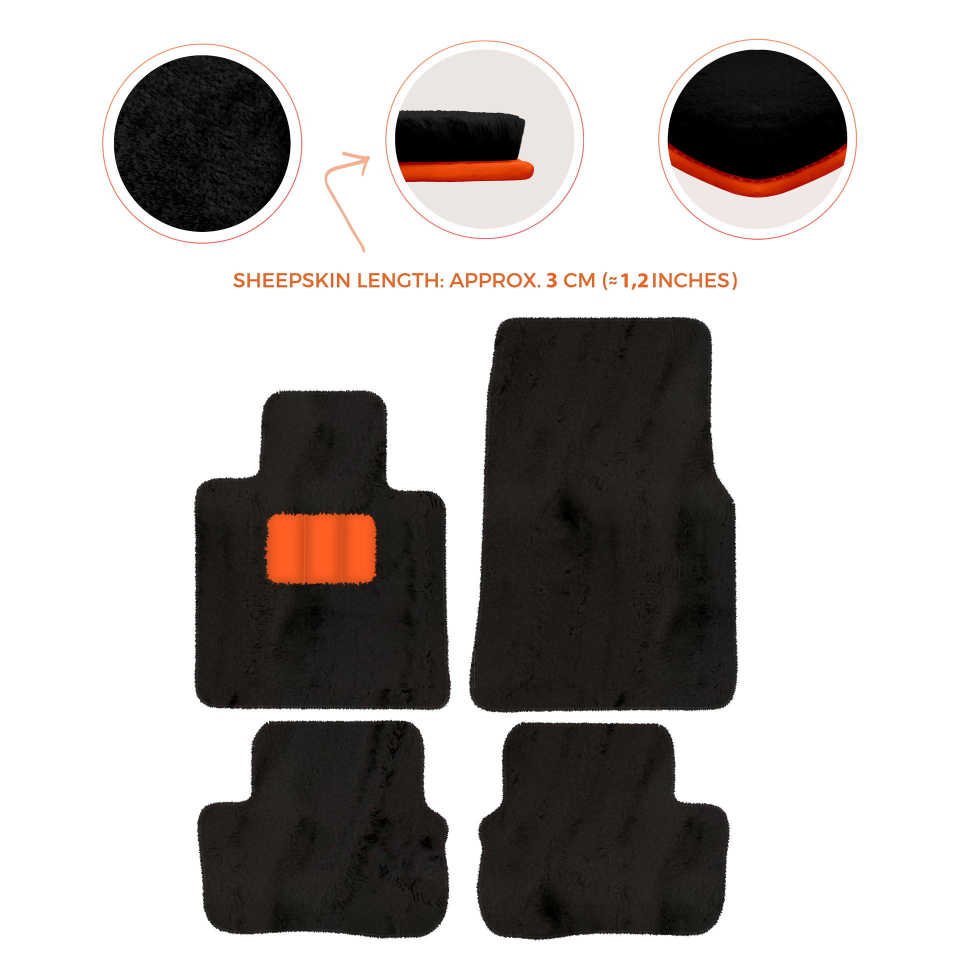 Premium Sheepskin Floor Mats for Rolls-Royce Cullinan (2018-2025)