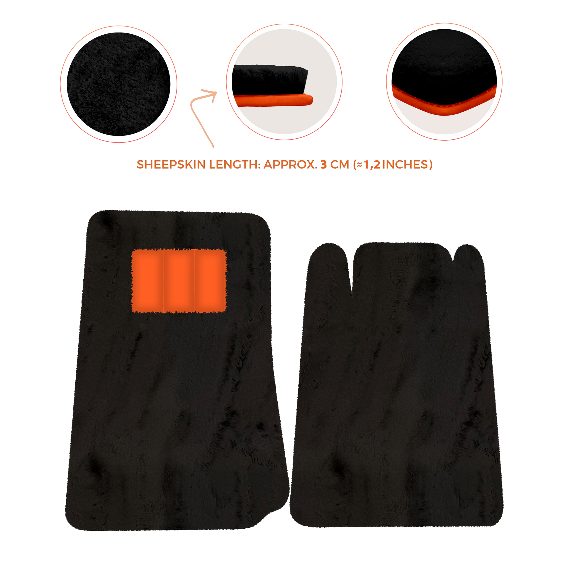 Lamborghini Jalpa Sheepskin Floor Mats (1981-1988) - Premium Luxury
