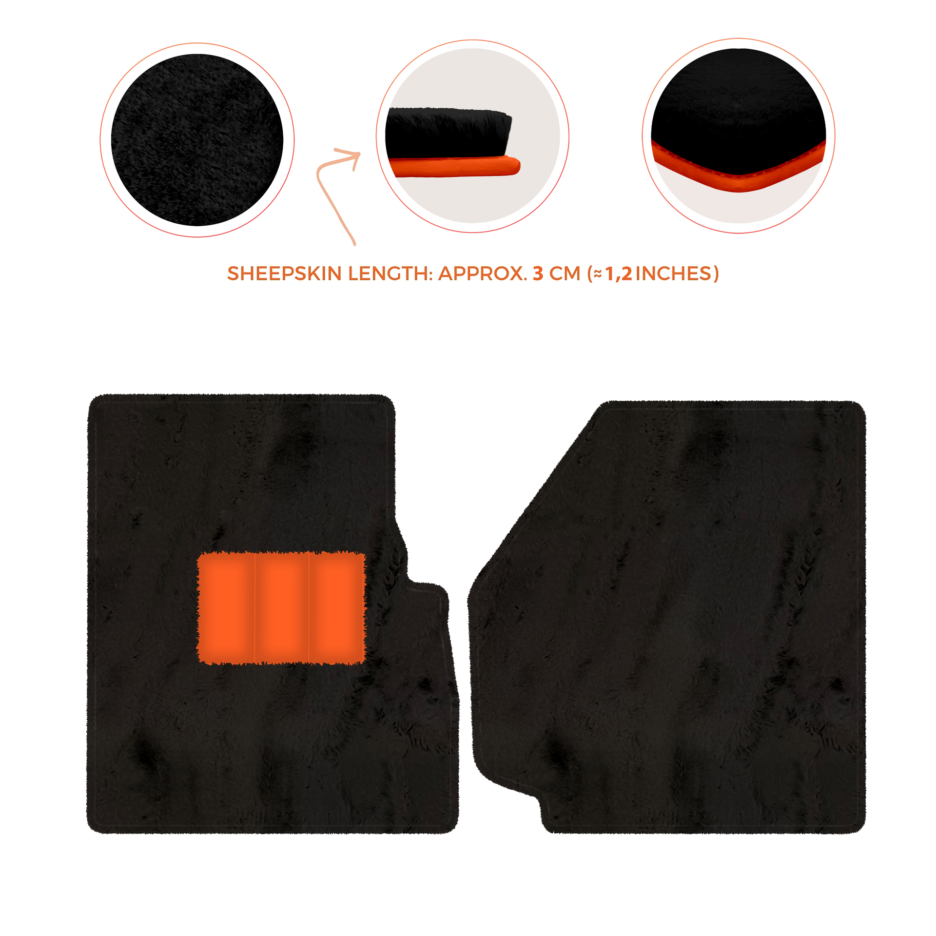 Premium Sheepskin Floor Mats for Land Rover Discovery (2004-2009)