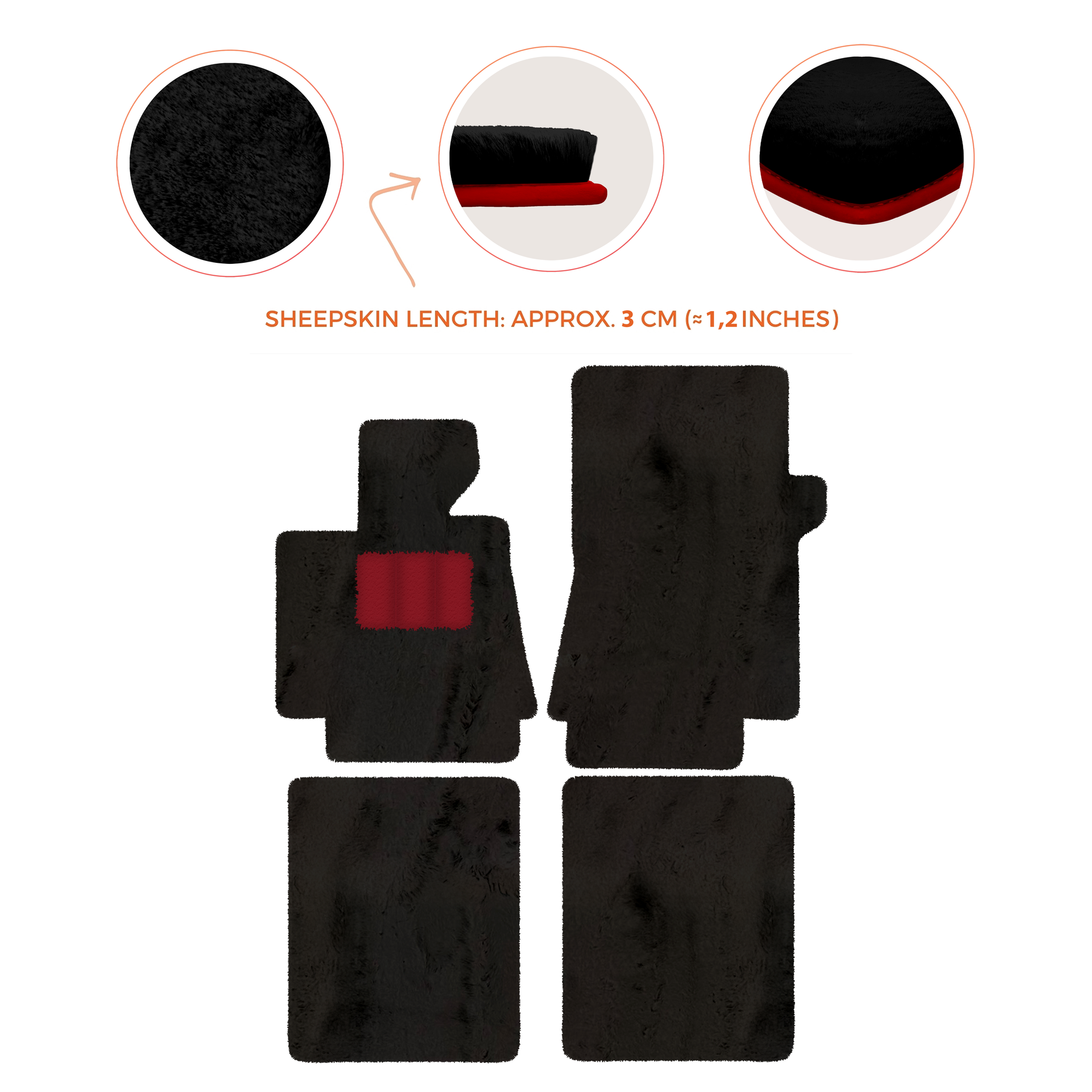 Luxurious Premium Sheepskin Floor Mats for Bentley Arnage (1998-2009)