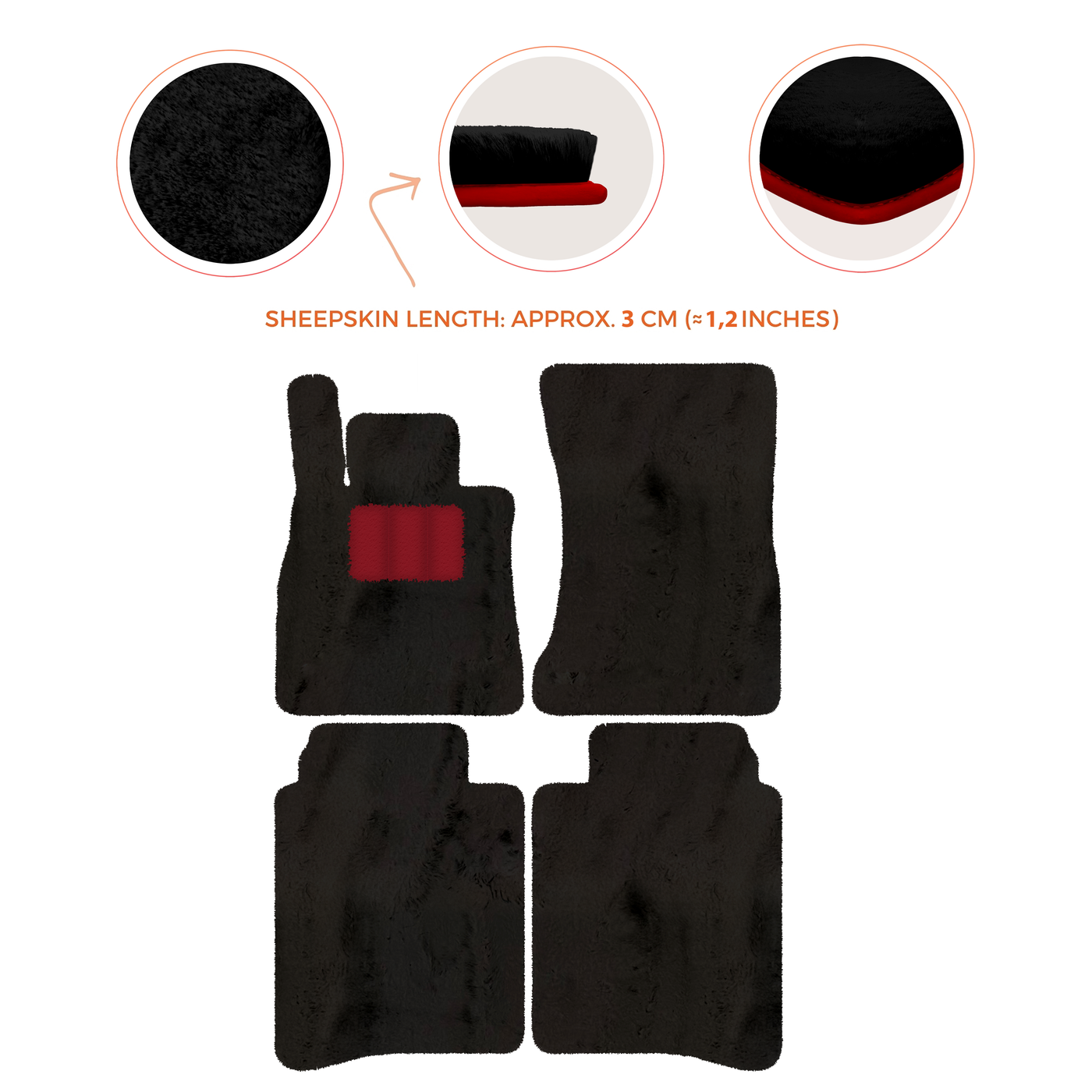 Luxury Sheepskin Floor Mats for Mercedes-Benz S-Class X222 | 2015-2021