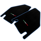 Black Floor Mats for Lamborghini Countach with Italian Flag | Various Trim Colors