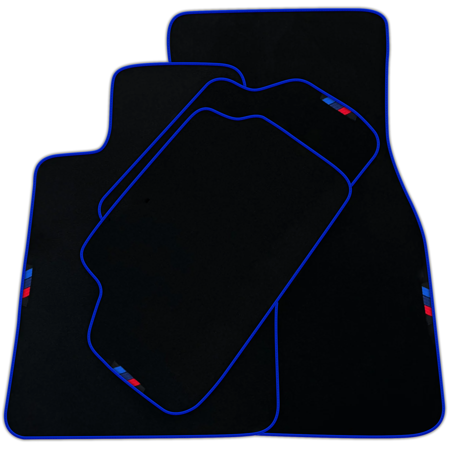 Black Floor Mats For BMW 1 Series F70 with German Flag | Various Trim Colors