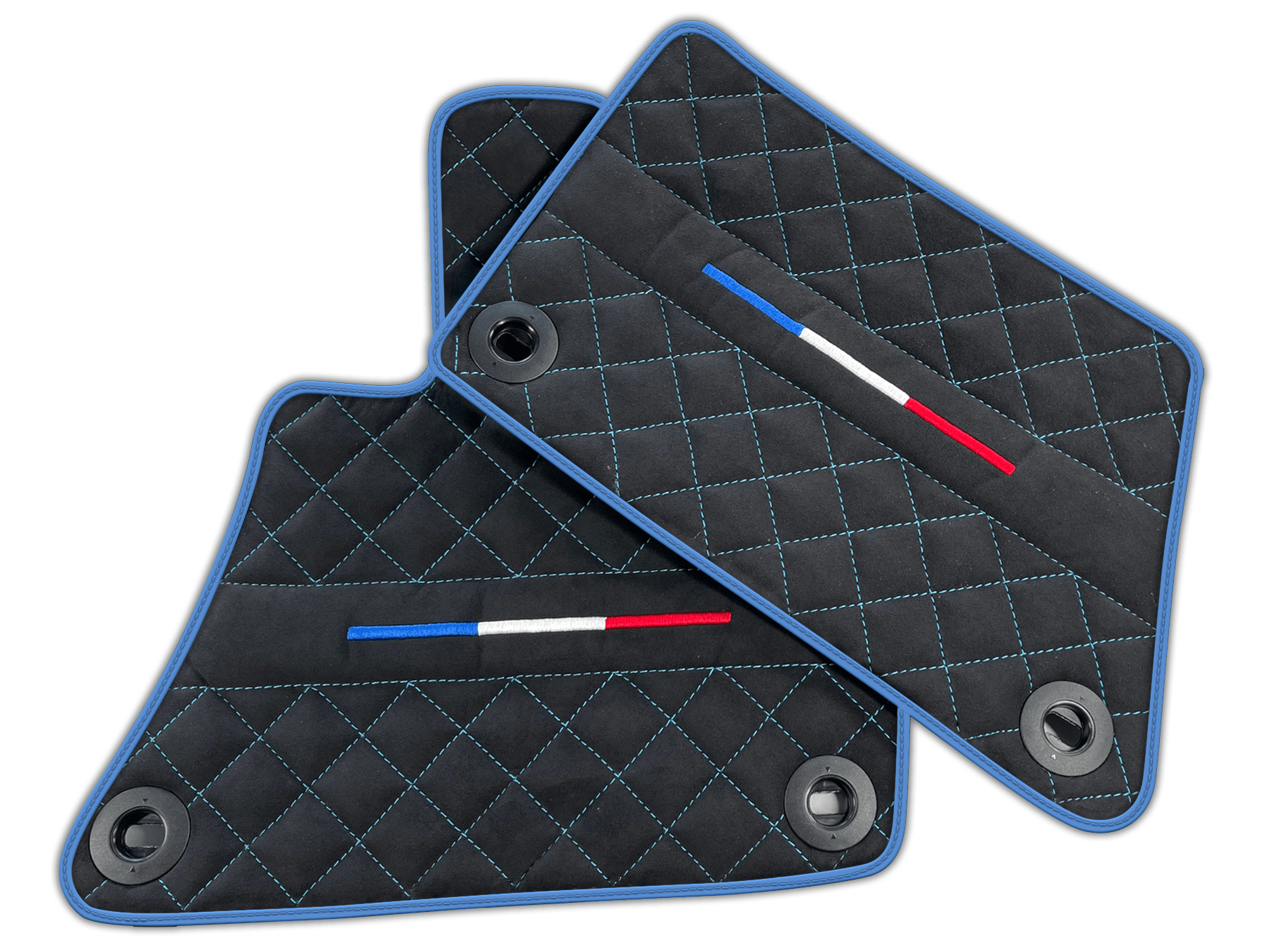 Black Floor Mats for Bugatti Veyron Leather | Various Trim Colors