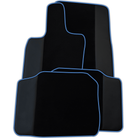 Custom Black Floor Mats for Porsche Panamera (2009-2016) with Leather