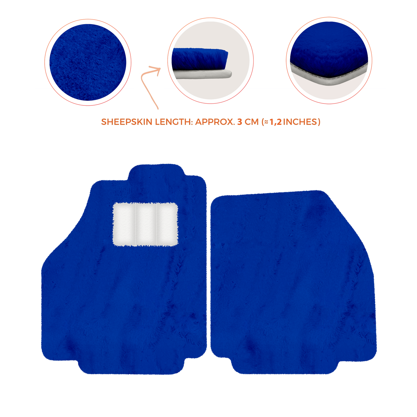 Premium Sheepskin Floor Mats for Ferrari 488 Spider (2016-2022)