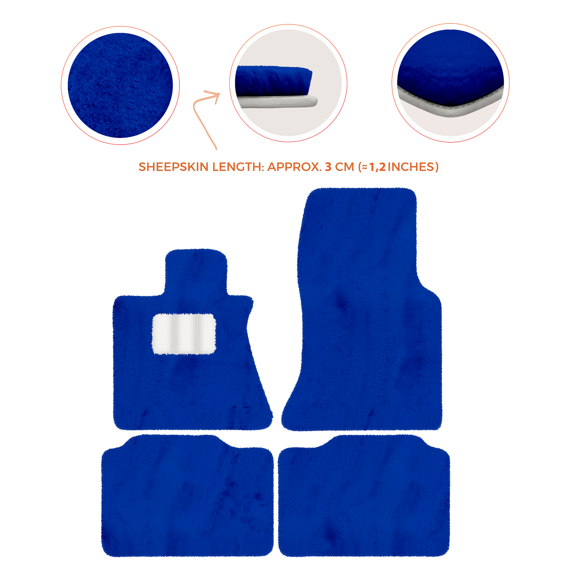 Premium Sheepskin Floor Mats for Rolls-Royce Phantom Sedan (2003-2016)