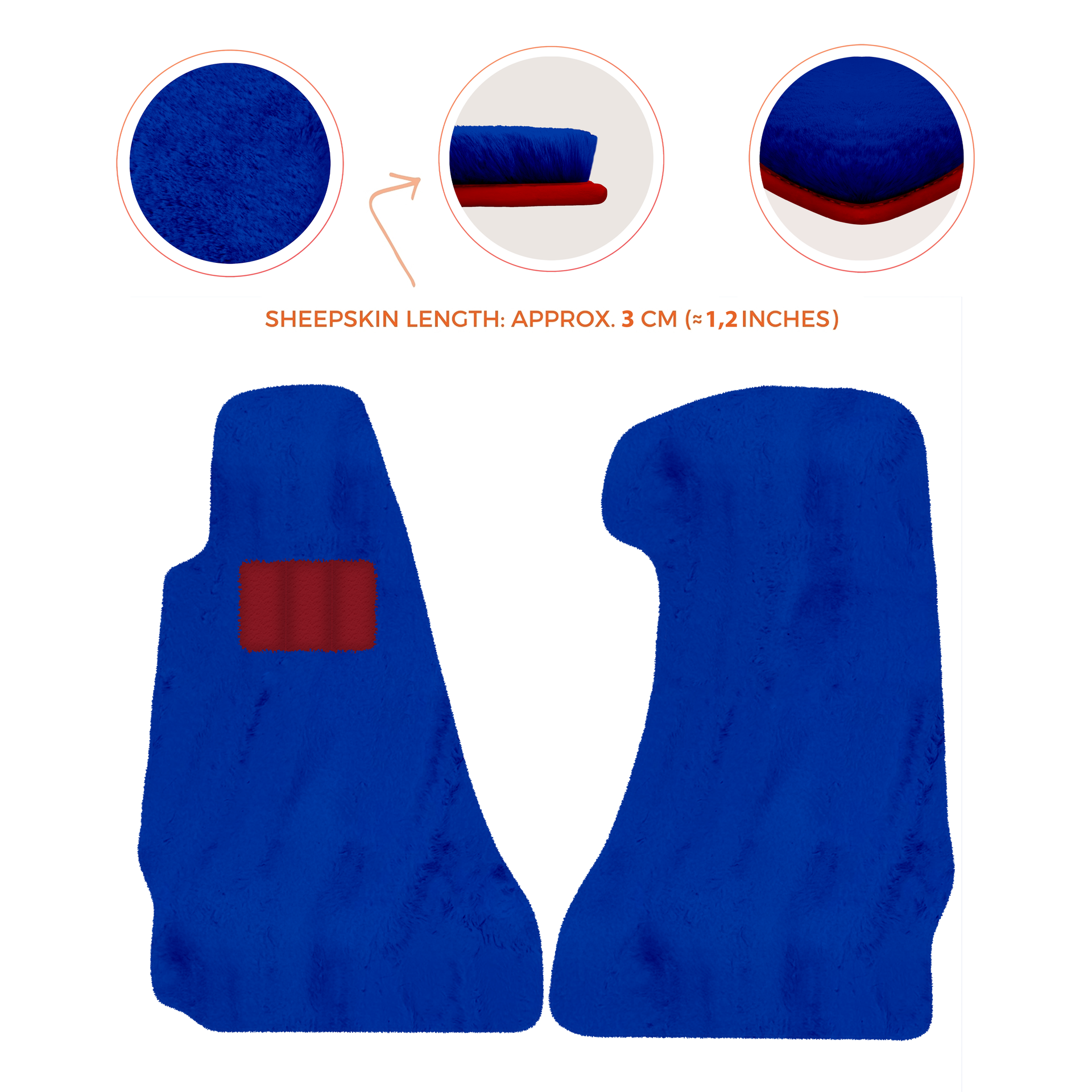 Premium Sheepskin Floor Mats for Aston Martin V8 Vantage (2006-2017)