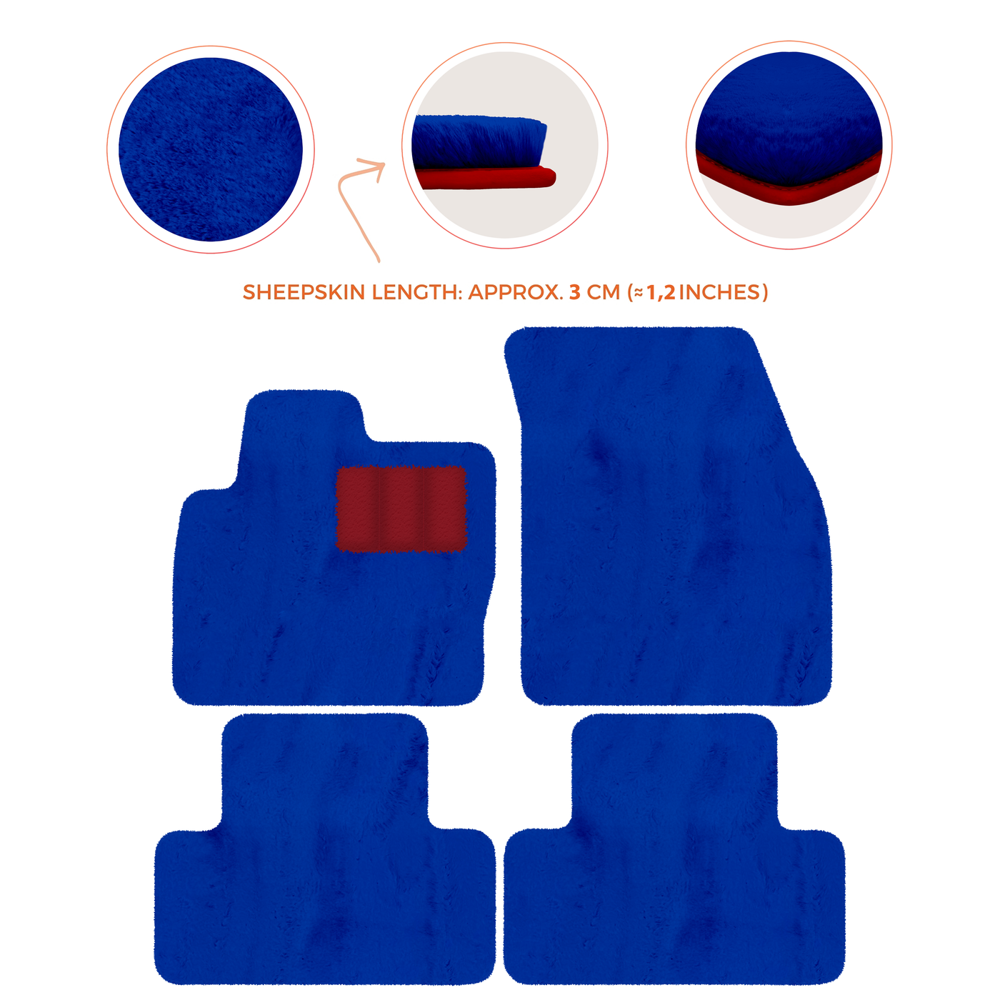 Premium Sheepskin Floor Mats for Range Rover Vehicles (2012-2022)