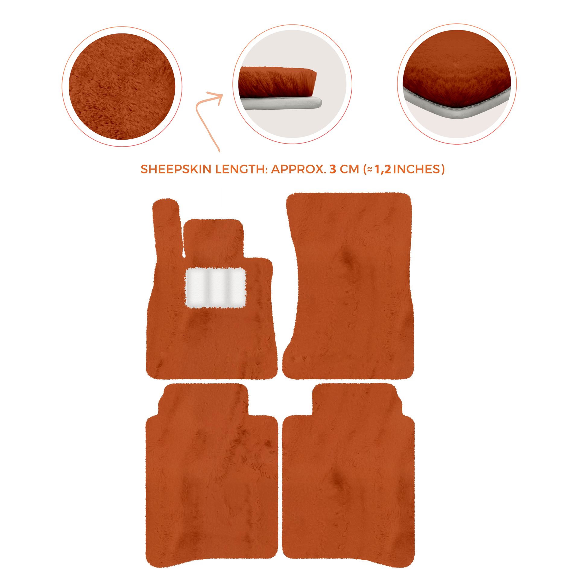 Luxury Sheepskin Floor Mats for Mercedes-Benz S-Class X222 | 2015-2021