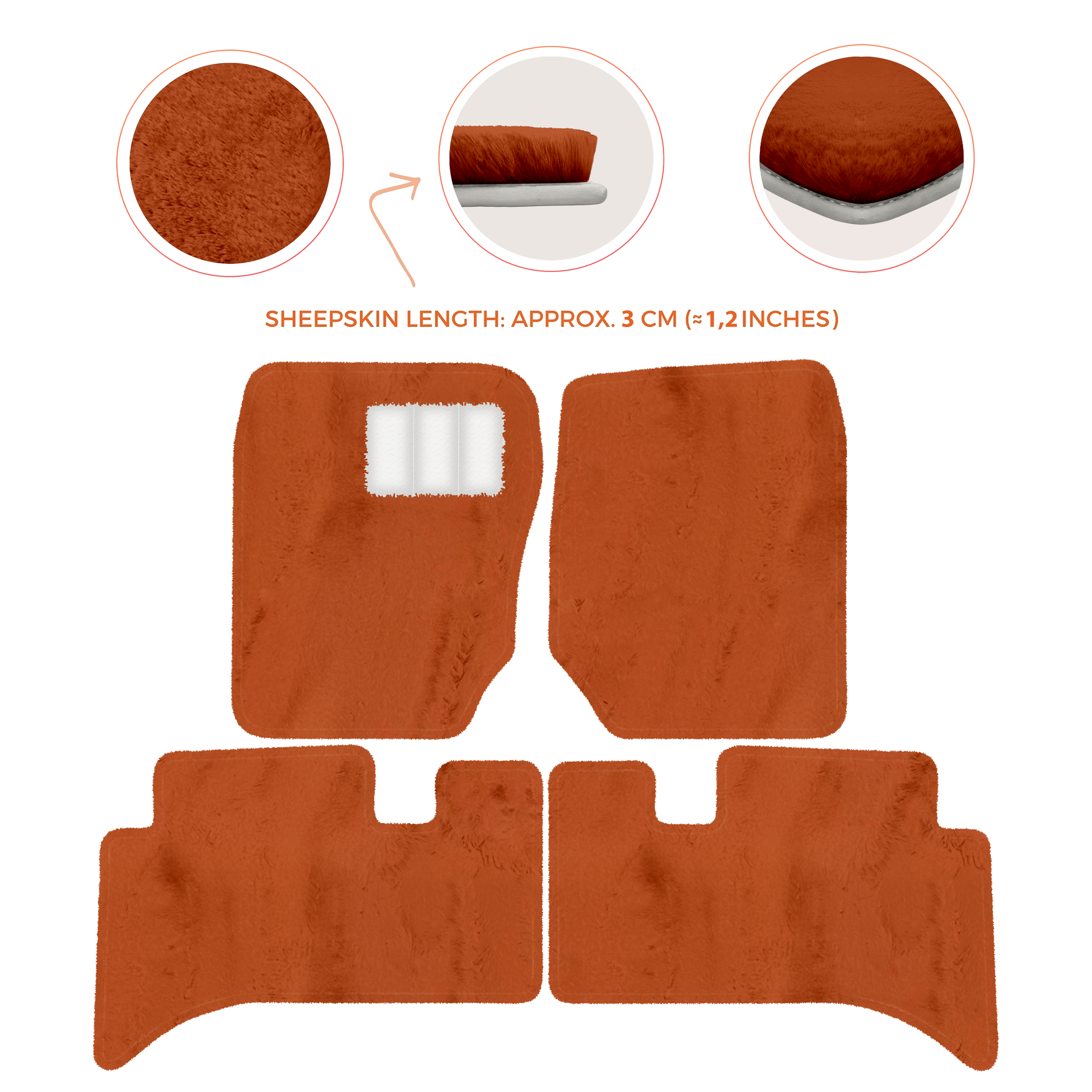 Premium Sheepskin Floor Mats for Range Rover Sport L460 (2022-2024)