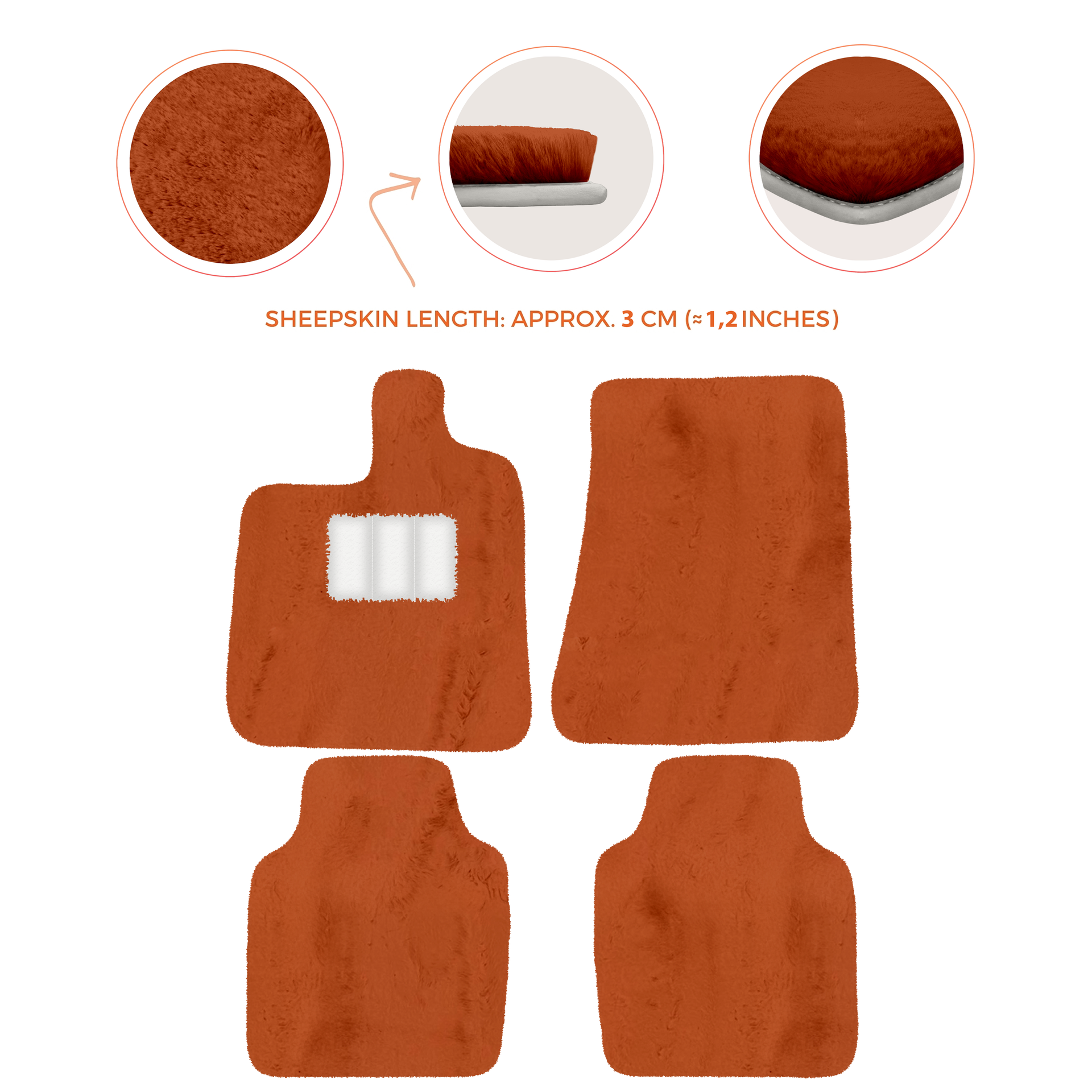 Premium Luxury Sheepskin Floor Mats for Ferrari Roma (2021-2024)