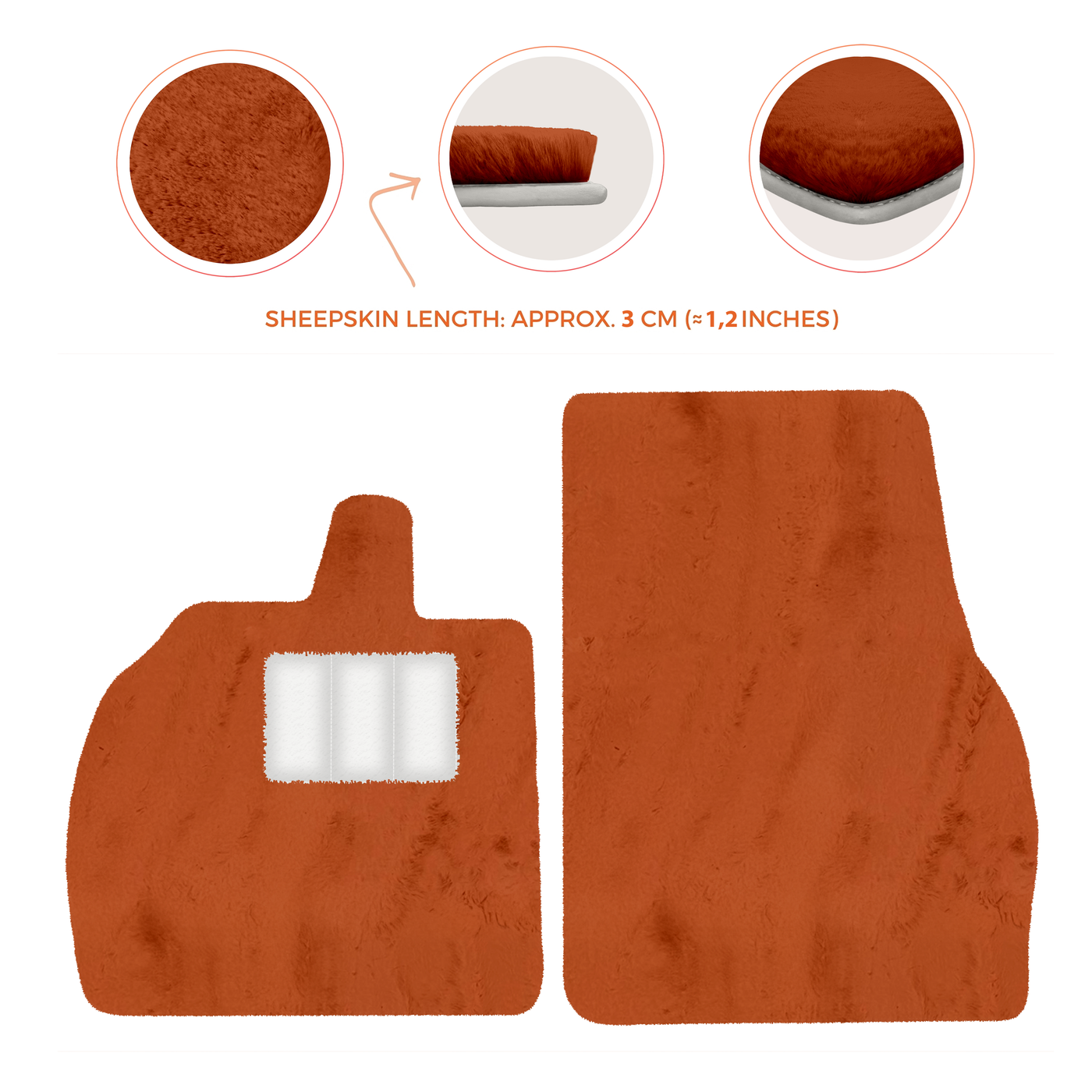 Luxury Sheepskin Floor Mats for Lamborghini Revuelto 2024-2025