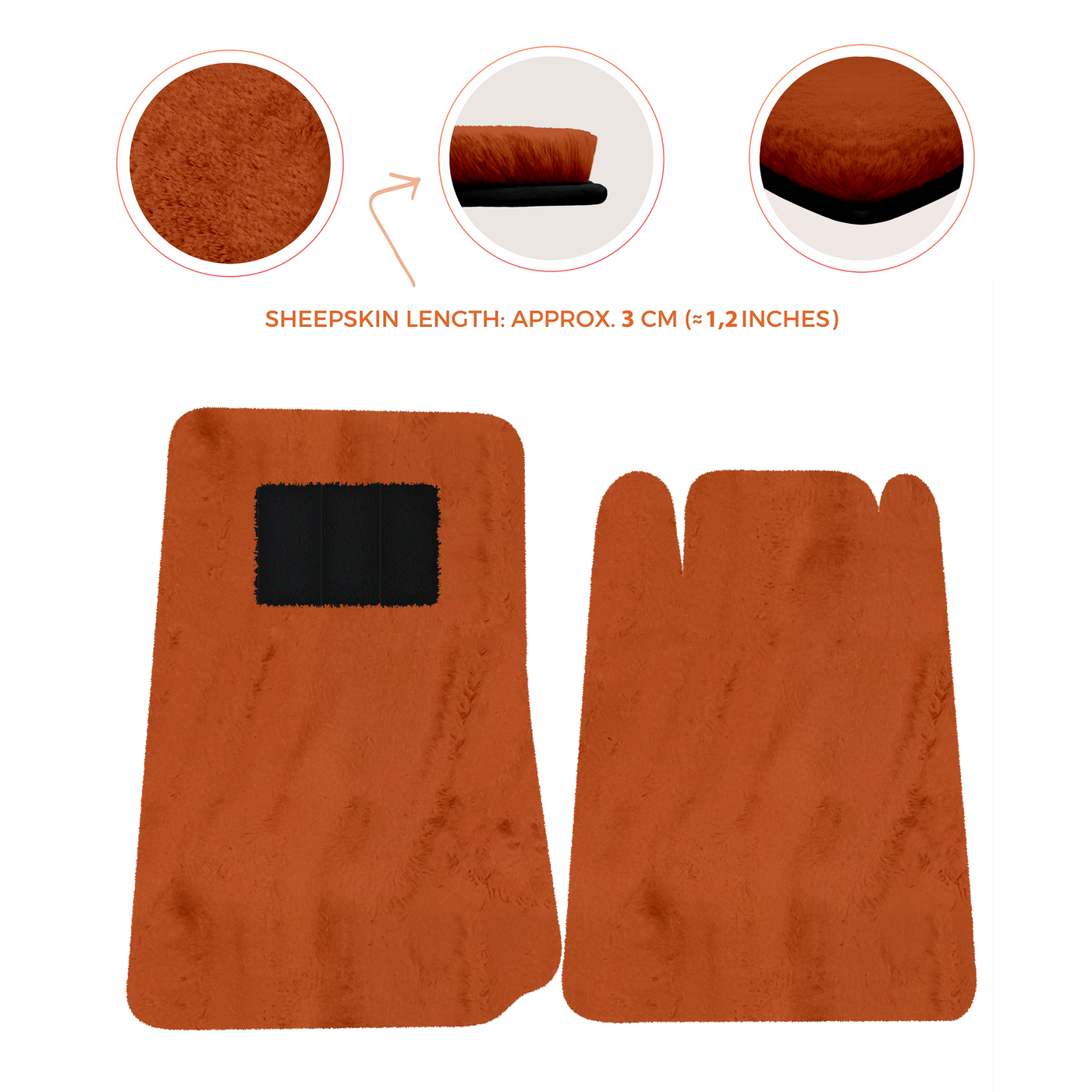 Lamborghini Jalpa Sheepskin Floor Mats (1981-1988) - Premium Luxury