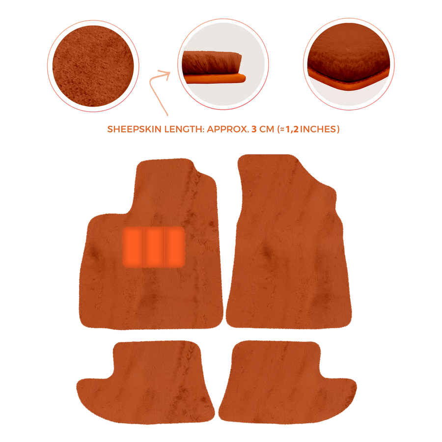 Premium Sheepskin Floor Mats for Bentley Continental GT (2003-2011)