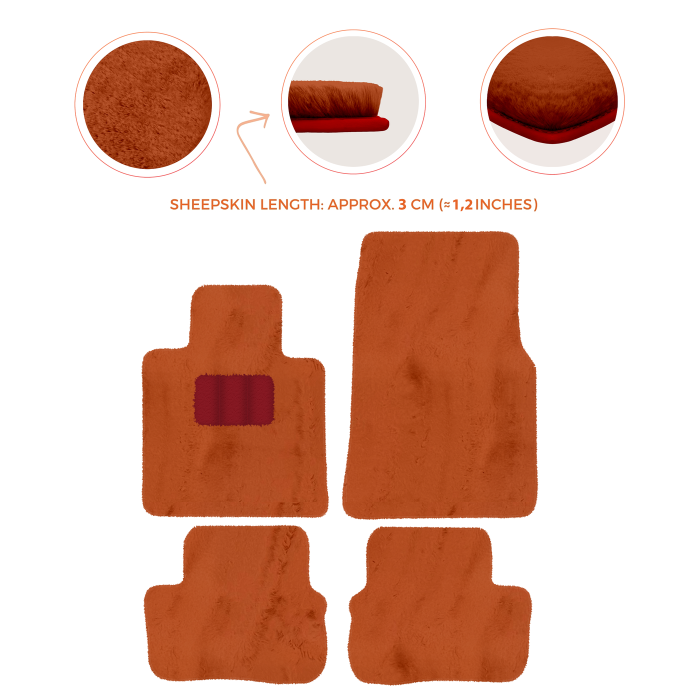 Premium Sheepskin Floor Mats for Rolls-Royce Cullinan (2018-2025)