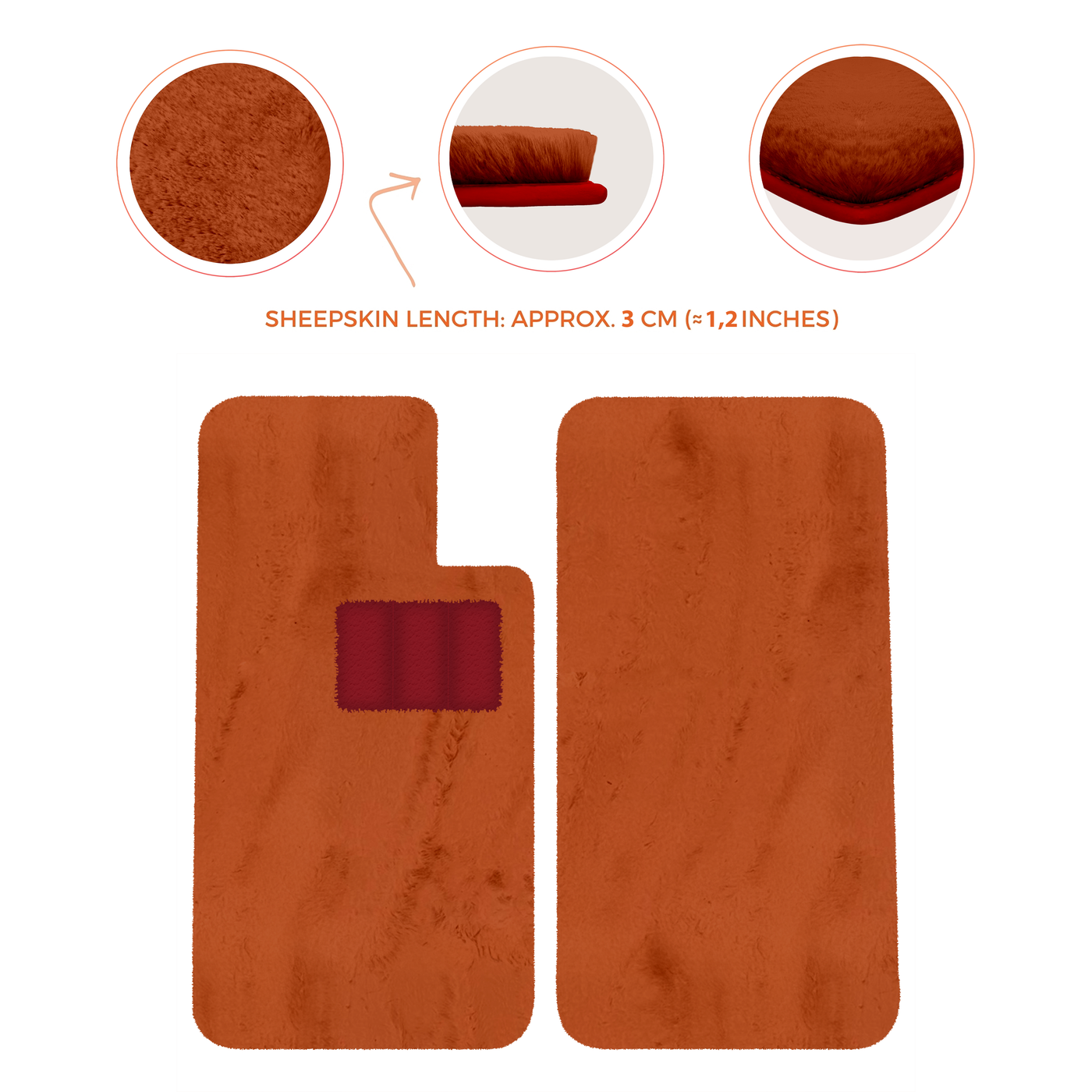 Premium Sheepskin Floor Mats for Aston Martin V8 Virage (1989-1995) Coupe