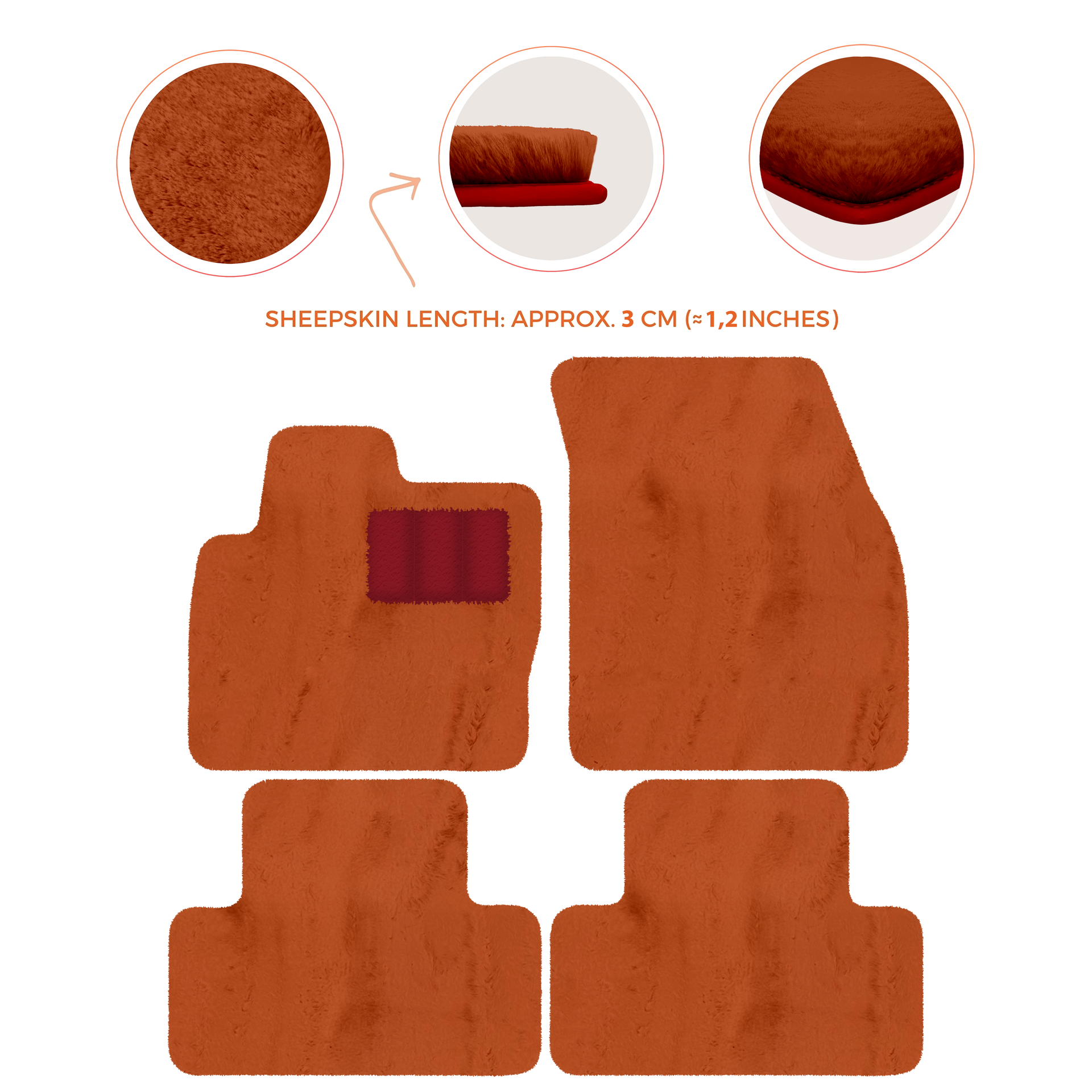 Premium Sheepskin Floor Mats for Range Rover Vehicles (2012-2022)