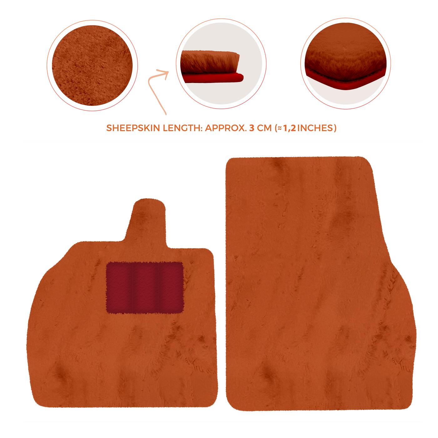 Luxury Sheepskin Floor Mats for Lamborghini Revuelto 2024-2025