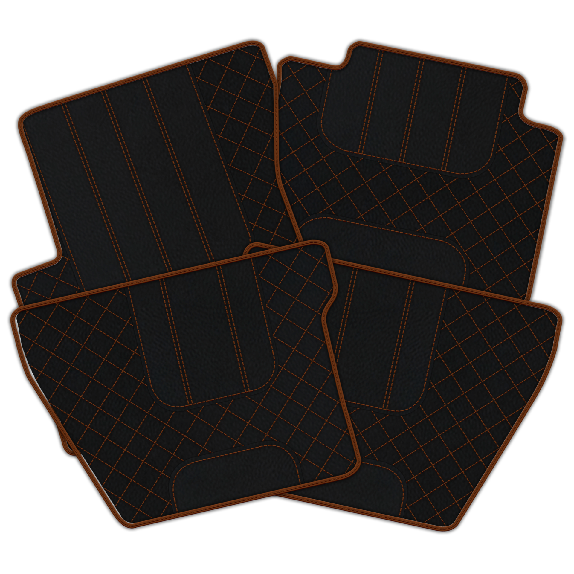 Black Leather Floor Mats for Bentley Flying Spur (2005-2013) | Luxury