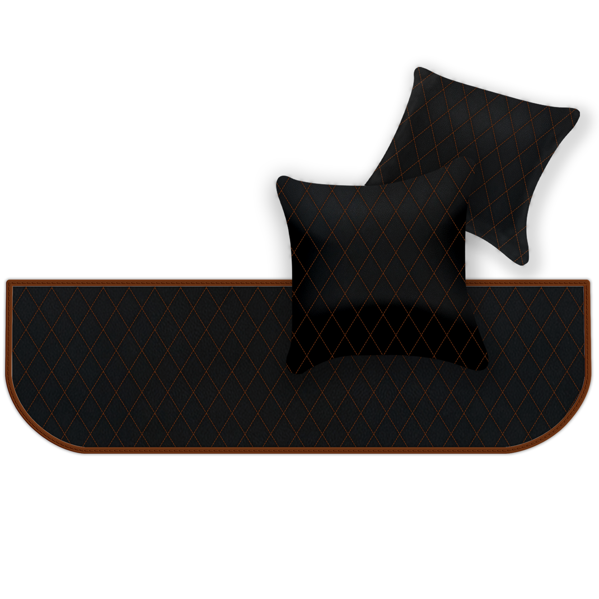 Premium Black Leather Floor Mats for Ferrari Enzo (2002-2004)