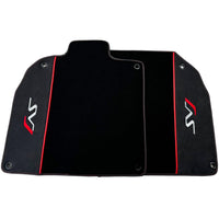 Black Floor Mats for Lamborghini Aventador SVJ with Alcantara Leather - AutoWin