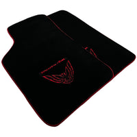 Black Floor Mats Red Trim for Pontiac FireBird (1970-1981) Trans Am - AutoWin