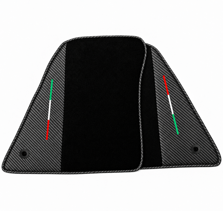 Black Floor Mats for Ferrari 849 Testarossa (2026-2027) with Custom Leather
