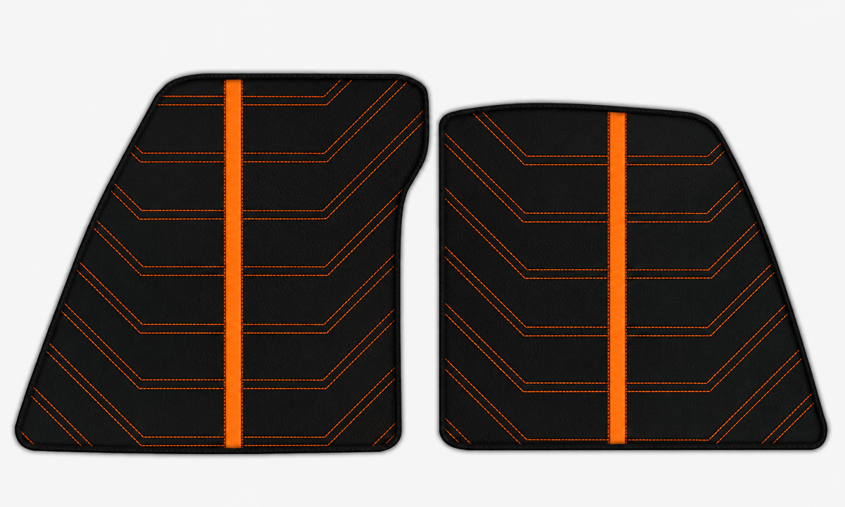 Tapis de voiture en cuir noir motif Daytona pour Ferrari 849 Testarossa (2026-2027)